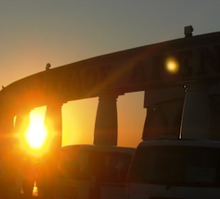 Sonnenuntergang über der Gloria Aspendos Arena