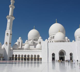Die wunderschöne Moschee in Abu Dhabi