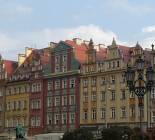 Am sehenswerten Rynek, dem Marktplatz von Breslau