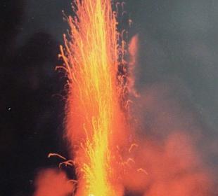 Der Vulkan Stomboli in Aktion