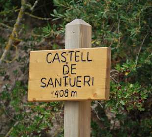 Hinweisschild zur Burg