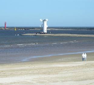 Widok z plaży na Stawę Młyny