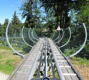 Unterwegs auf der Abfahrt des Alpine Coasters