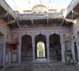 Alte verzierte Häuser in Mandawa