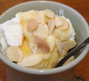 Dessert im Restaurant La Paëlla de la Mer