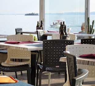 Blick auf die Terrasse des Ristorante Garden