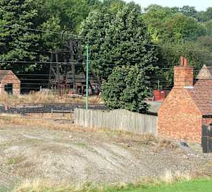 View across the mines