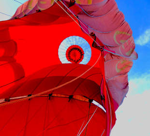 Der Ballon sinkt zusammen