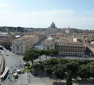 Blick von Engelsburg zum Vatican