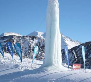 Blick auf das Volvo Ice Camp