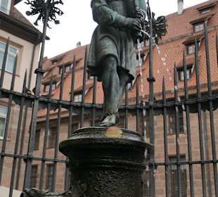 Der Dudelsackspieler in Nürnberg am Unschlittplatz