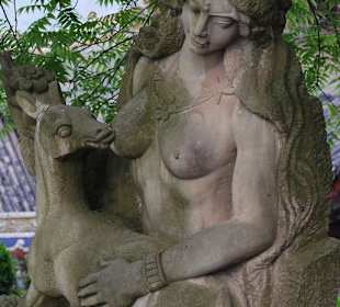 Figur am Weg zur Geisterstadt