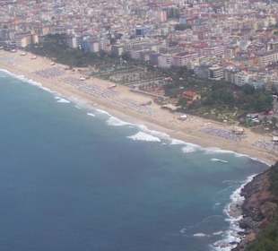 Blick auf den gesamten Strand