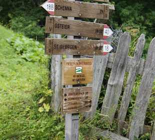 Viele Wege führen zur Hütte.