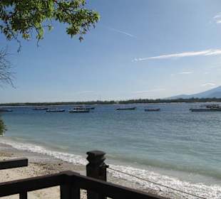 Blick von der Frühstücksterrasse