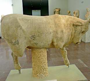 Stier im Museum von Olympia