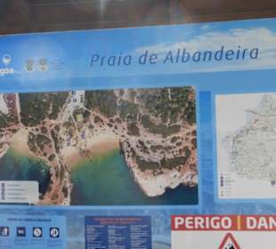 INFO-Tafel bei Praia de Albandeira (Nähe Benagil)