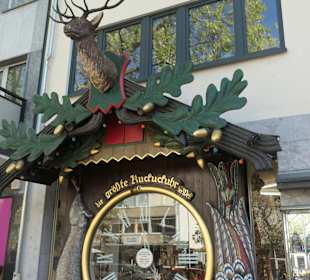 In Wiesbaden bei der großen Kuckucksuhr