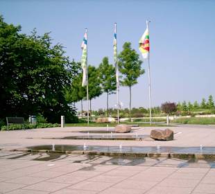 Wasserspiel an einem Eingang