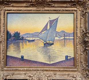 Der Hafen bei Sonnenuntergang