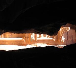 Blick aus der Zugangsschlucht