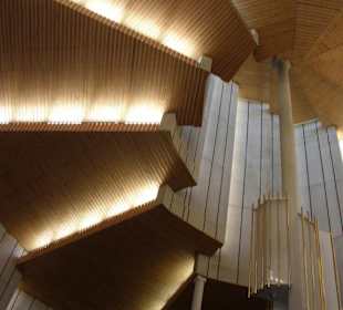 Ansicht der Decke der Treppenkirche Stegersbach