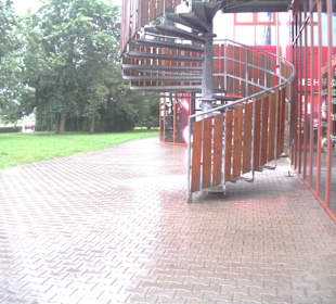 Aufgang zur Squasch-Halle 