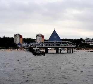 Seebrücke Heringsdorf vom Wasser aus