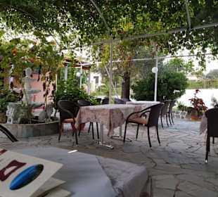 Sitzen unter Weinreben