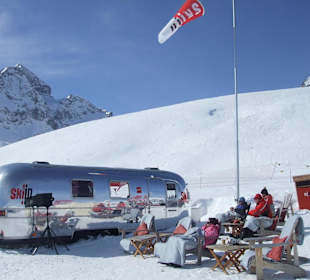 "Kiosk" an der Berghütte "El Paradiso", Corviglia