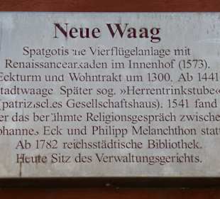 Hinweisschild zur Neuen Waag