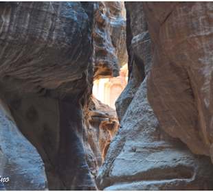 Petra, der erste Blick auf die Schatzkammer