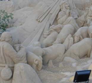 Weihnachtskrippe aus Sand 2018 in Las Palmas
