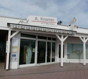 Shops and Restaurants at Sea Front in Dahme