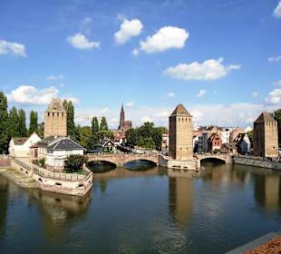 Blick auf ponts couverts