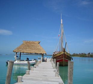 Die Pinta vor der Isla Contoy