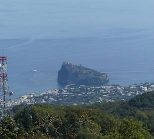 Blick auf Ischia Ponte , Castello Aragonese