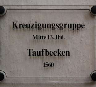 Hinweis in der Taufkapelle