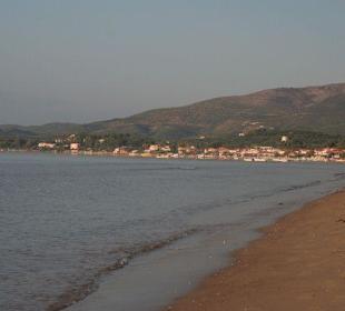 Der Strand aus Höhe der Einflugschneise