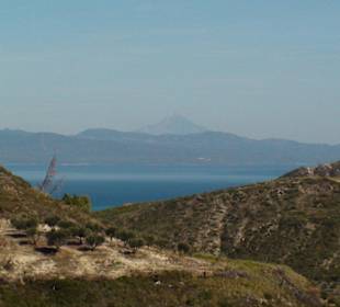 Blick auf den Berg Athos