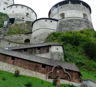 Blick vom Innenhof nach oben