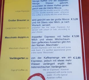 Die Speisekarte-/Angebote Unterkofler