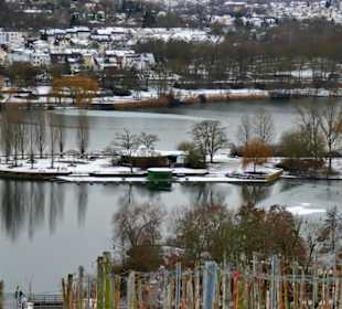 Max Eyth See mit Bootssteg und Restaurant