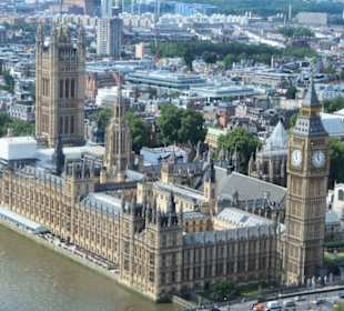 Houses of Parliament von oben