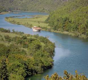 Schiffahrt von den Wasserfällen