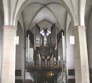 Blick zur Orgelempore