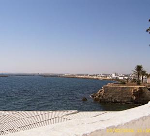 Blick von der Festung Richtung Hafen Mahdia