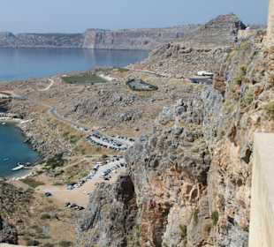 Seitlicher Blick von der Akropolis