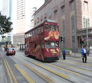 Piętrowy tramwaj w Hong Kongu