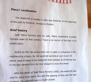 Beschreibung zur Wassermühle